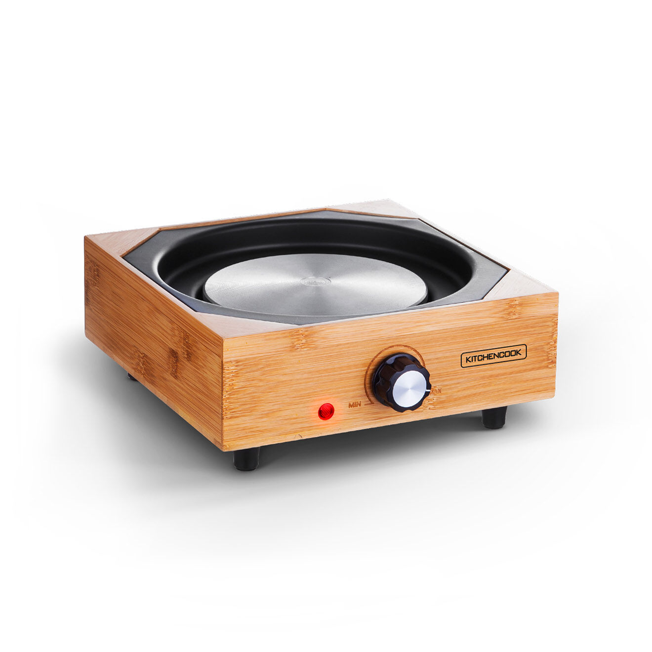 Kitchencook Appareil de fondue avec base en bambou ecowood inox multicolore
