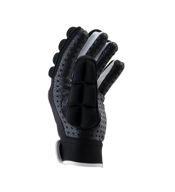 The Indian Maharadja Glove shell/foam full finger (left)-black Hockeyhandschoen