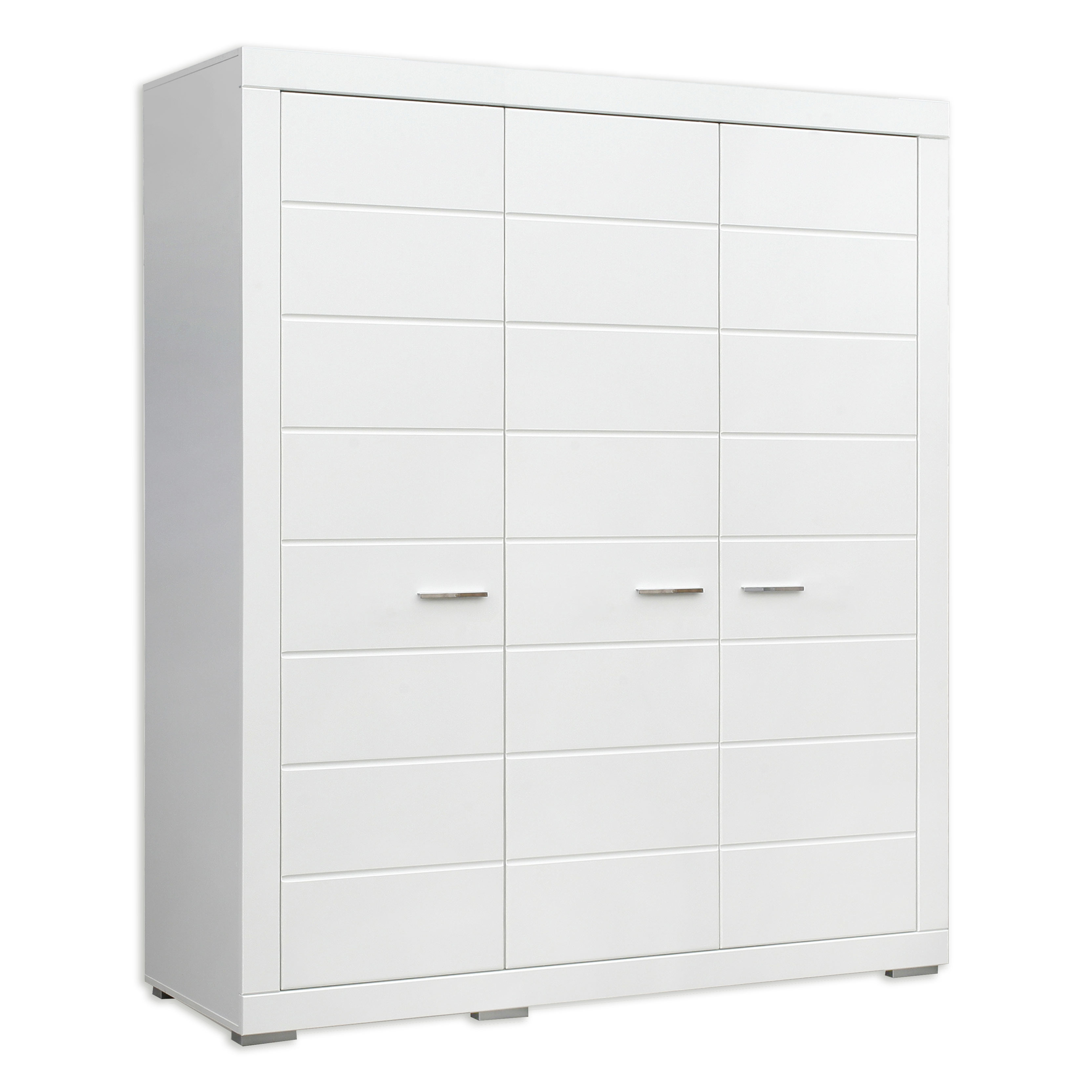 Drehtürenschrank - weiß - 166 cm breit