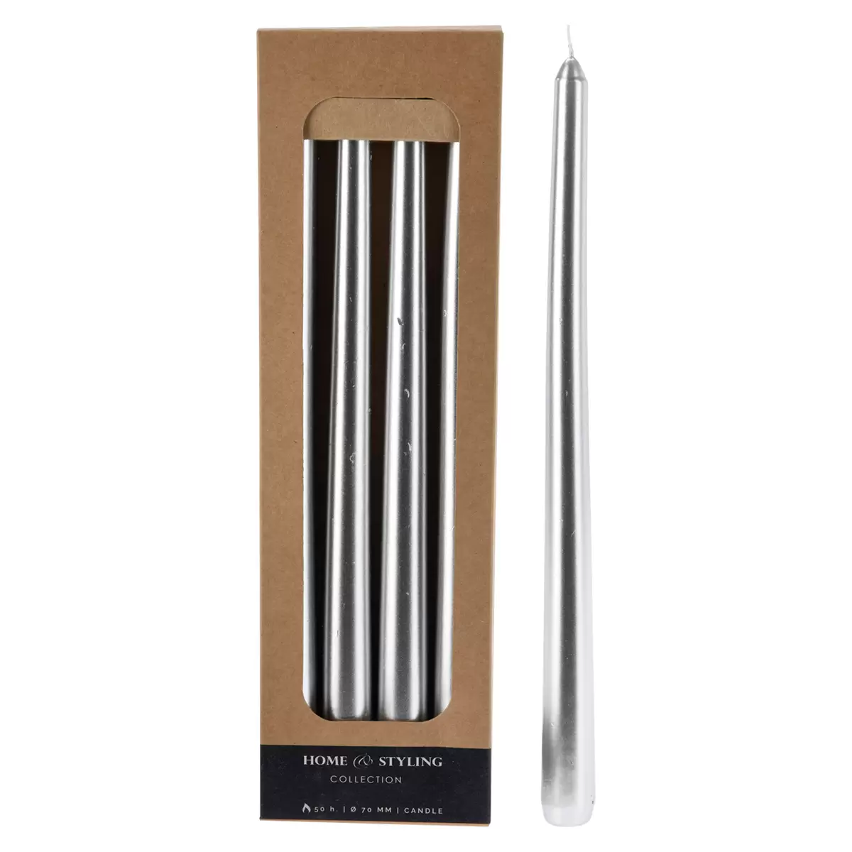 Stabkerze XMAS Silber