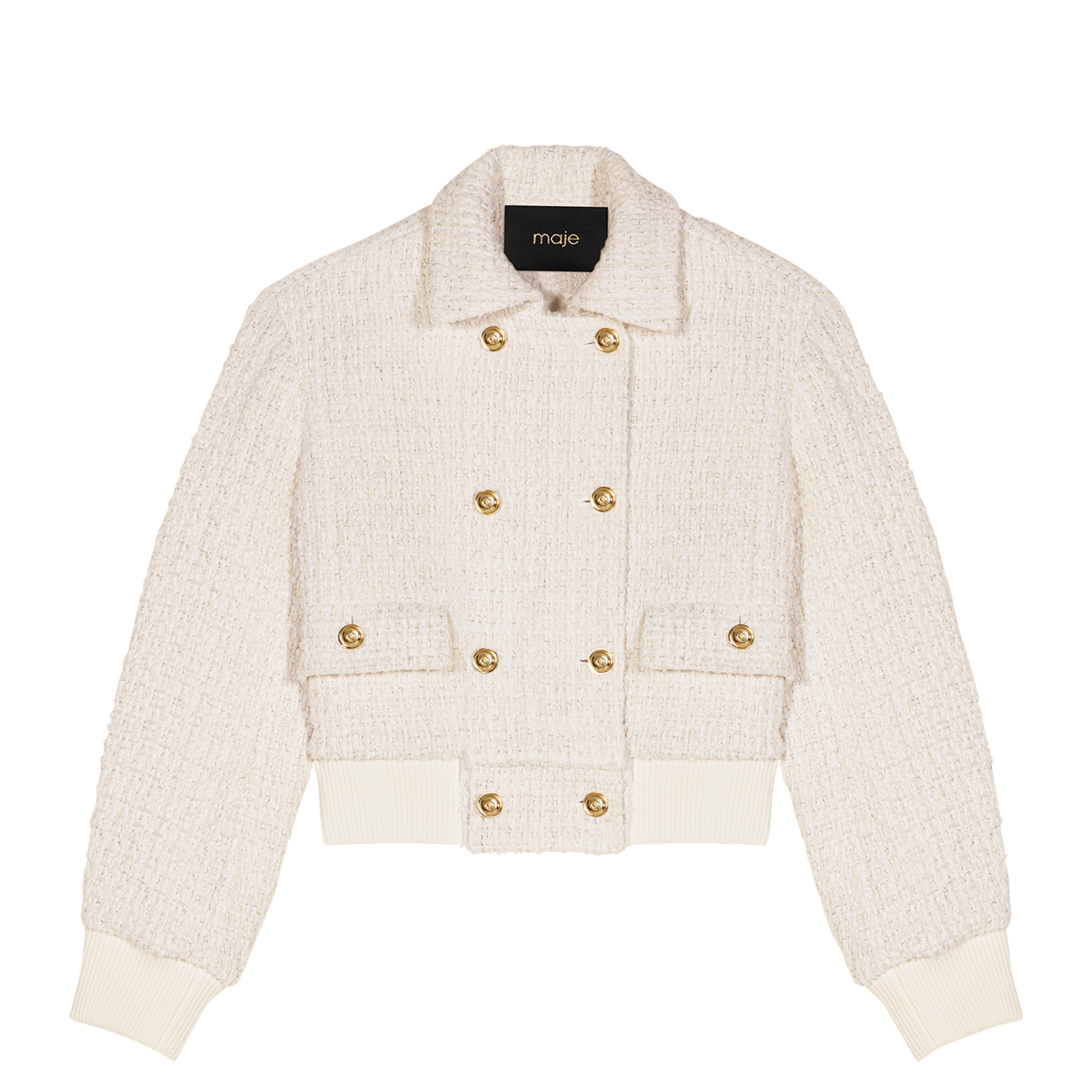 Blouson col classique en coton | Beige