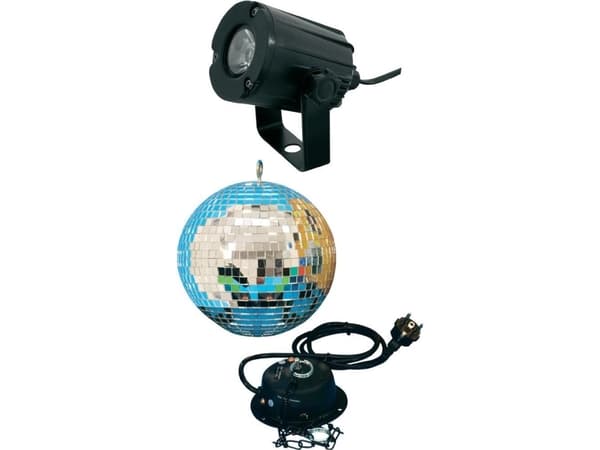 Eurolite speilkulesett 200 mm med LED spot disco ball (50101856)