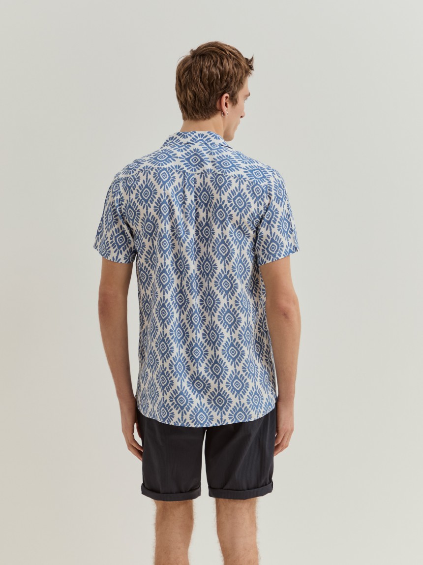 Camisa de manga curta estampada