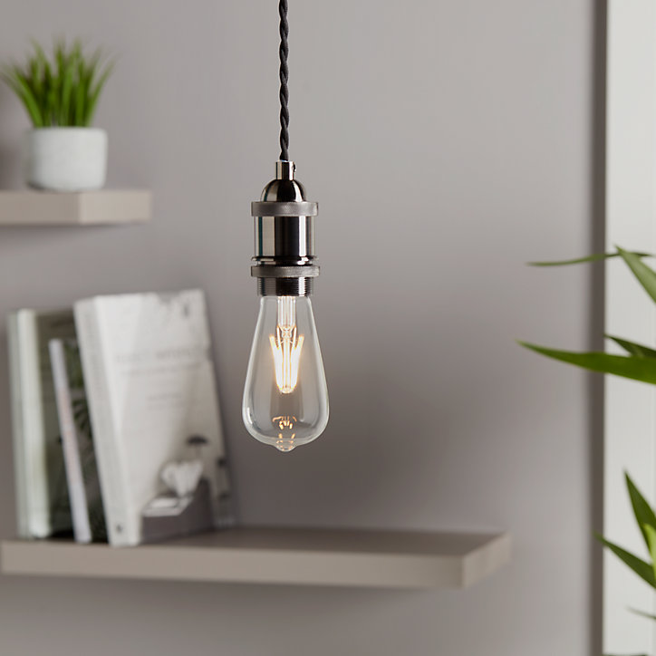 Ampoule à filament ST64 LED Diall E27 4,5W=40W blanc chaud