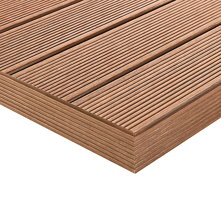 Profil de finition lame de terrasse composite teck GoodHome Hudson L.240 cm