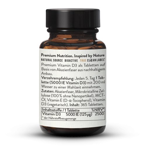 Sunday Natural Products  Vitamin D3 tabletten 5.000IE Hochdosiert