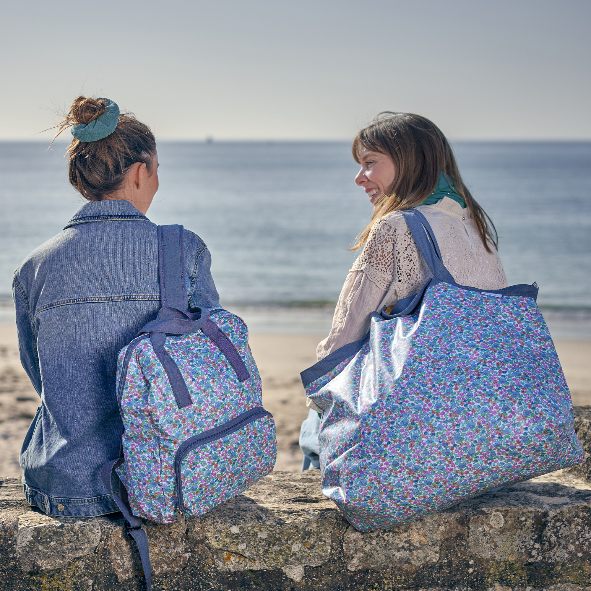 Sac À Dos Pliable Gaby Pastel Fleuri