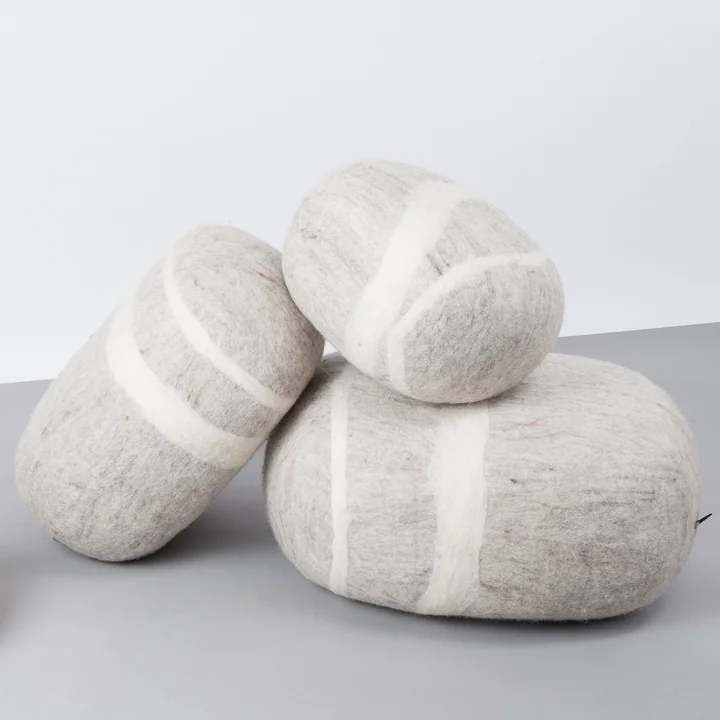 myfelt - Kieselstein Pouf Béla 2XL, hellbeige