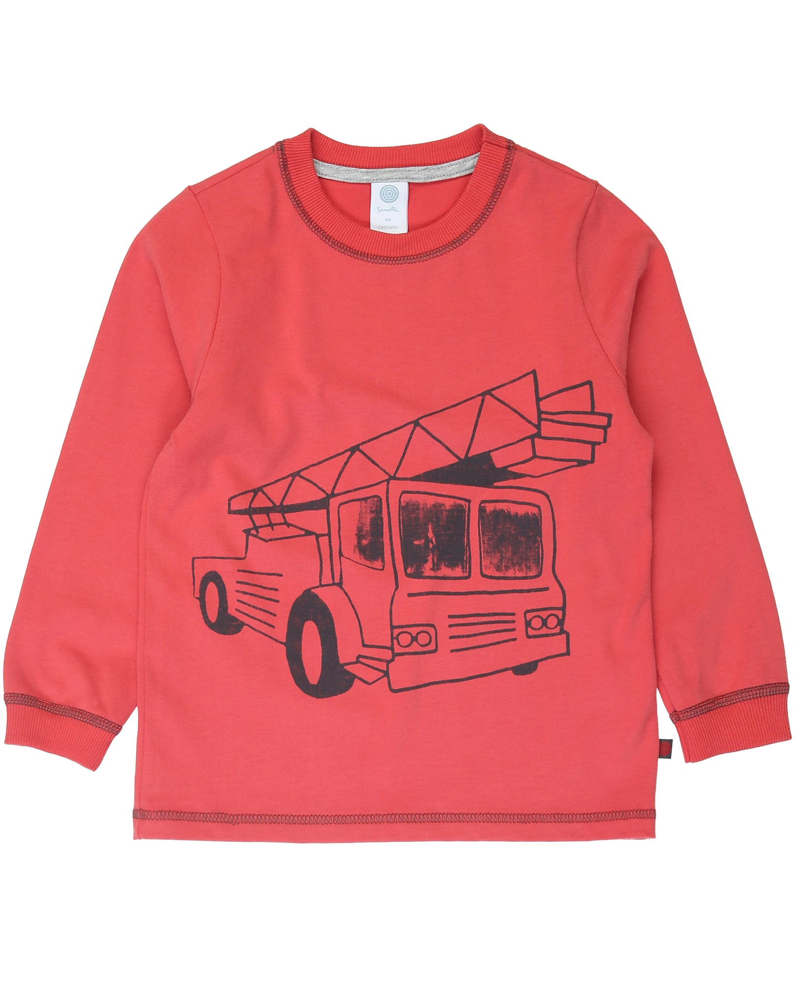 Schlafanzug  FIRE BRIGADE lang in rot/grau
