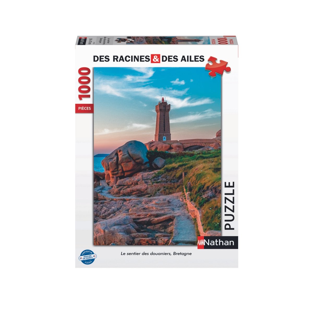 Puzzle 1000 pièces Le sentier des douaniers, Bretagne - Des racines et des ailes