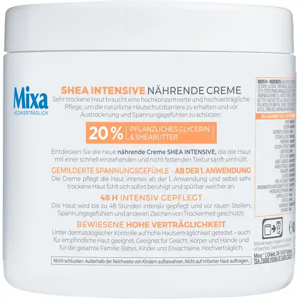 Pflegecreme Shea Intensiv Nährend Sehr Trockene Haut