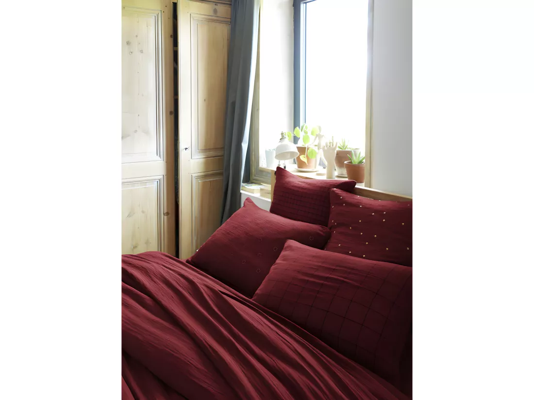 Taie d'oreiller Brodée Déco