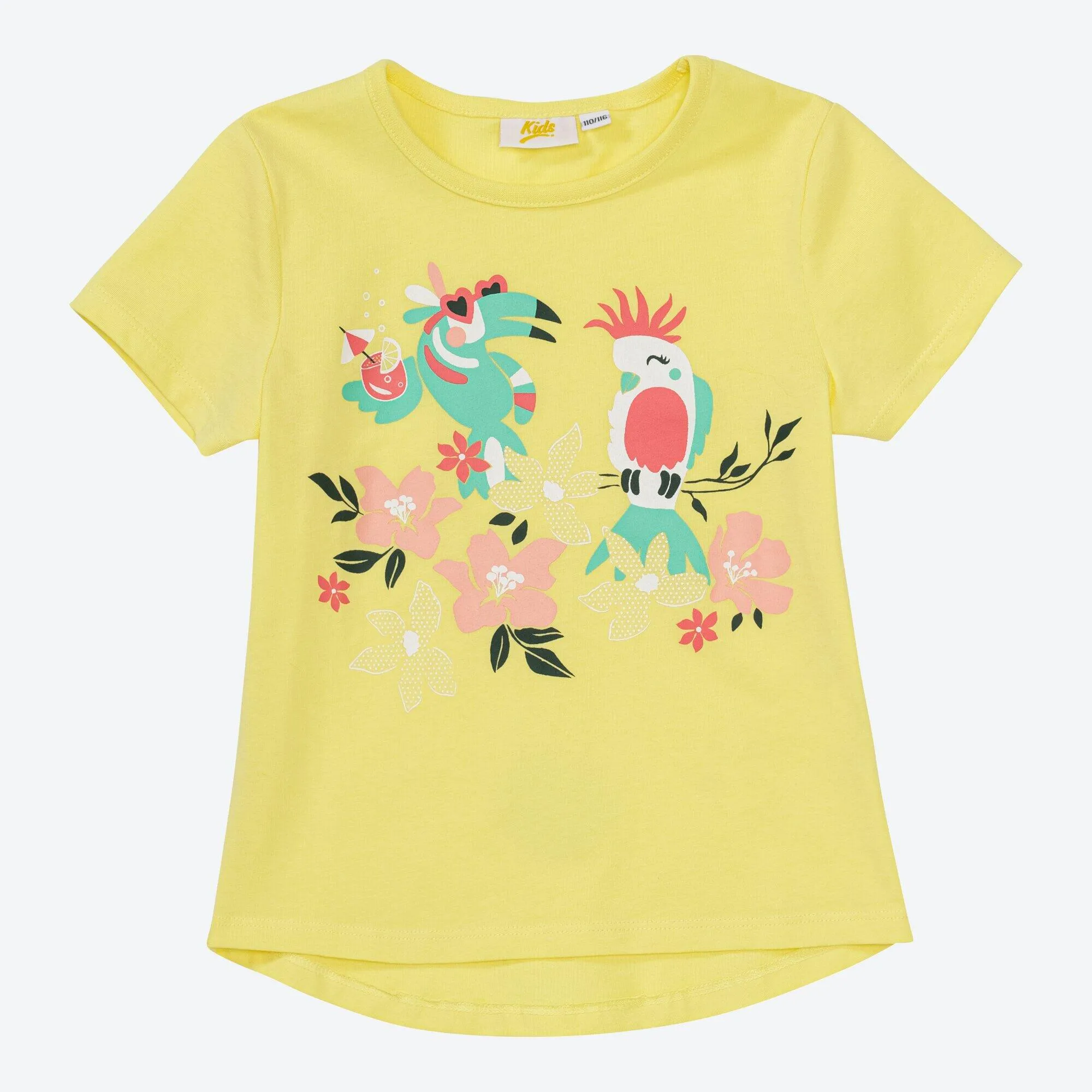 Mädchen-T-Shirt mit Vogel-Frontaufdruck
