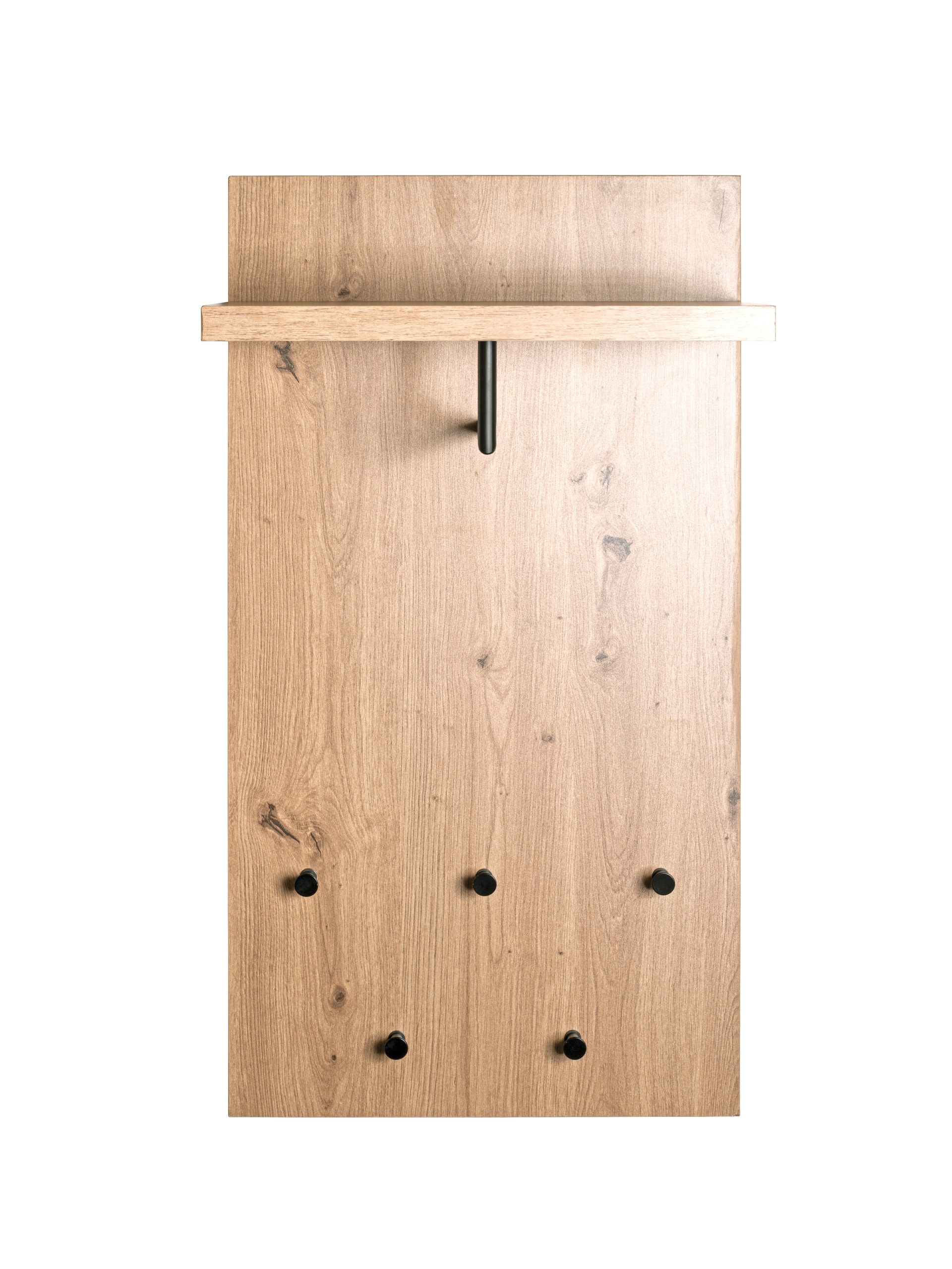 Garderobenpaneel PARMA1 Eiche-Dekor/schwarz 48 x90 cm