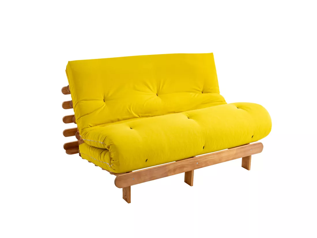 Matelas futon ocre en coton 90x190