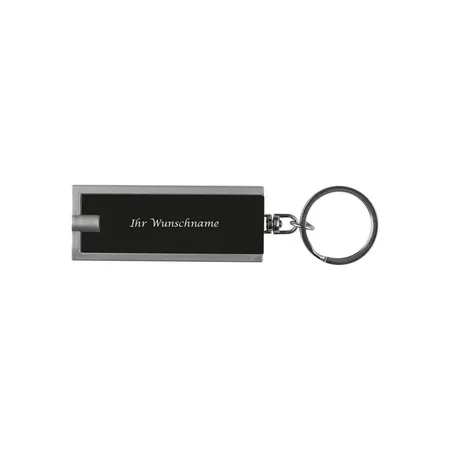 Macma Schlüsselanhänger mit LED Taschenlampe, schwarz
