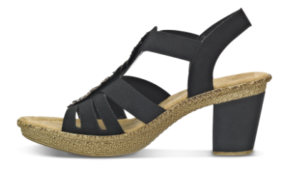 Rieker Sandal Sort 66526-00