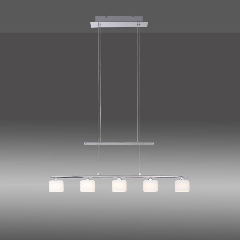 Hydra LED hanglamp in zilver, 5 x 4W, 2700lm