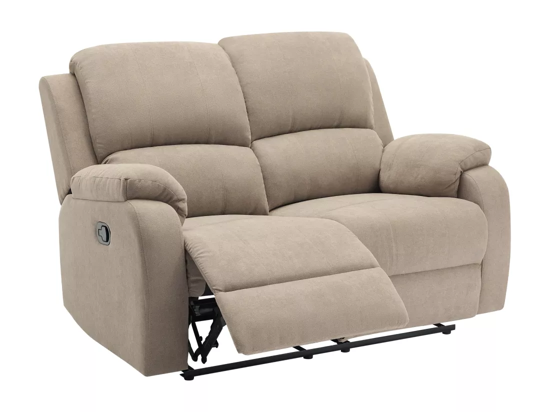 Canapé 3 places et 2 places relax en microfibre taupe BRODY