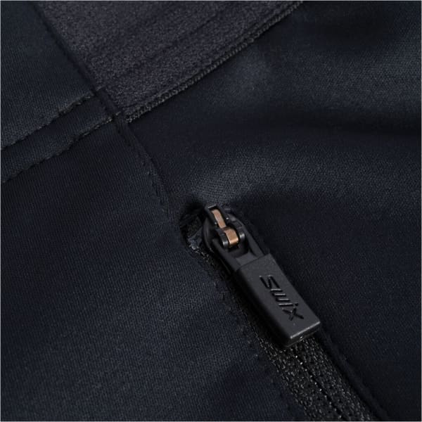 Pantalon ski de fond SWIX INFINITY HYBRID WIND FULL ZIP PANTS BLACK