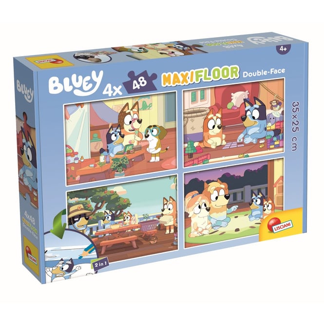 Bluey - 2-in-1 Puzzle-Set - 4 x 48 Teile - Maxi Floor