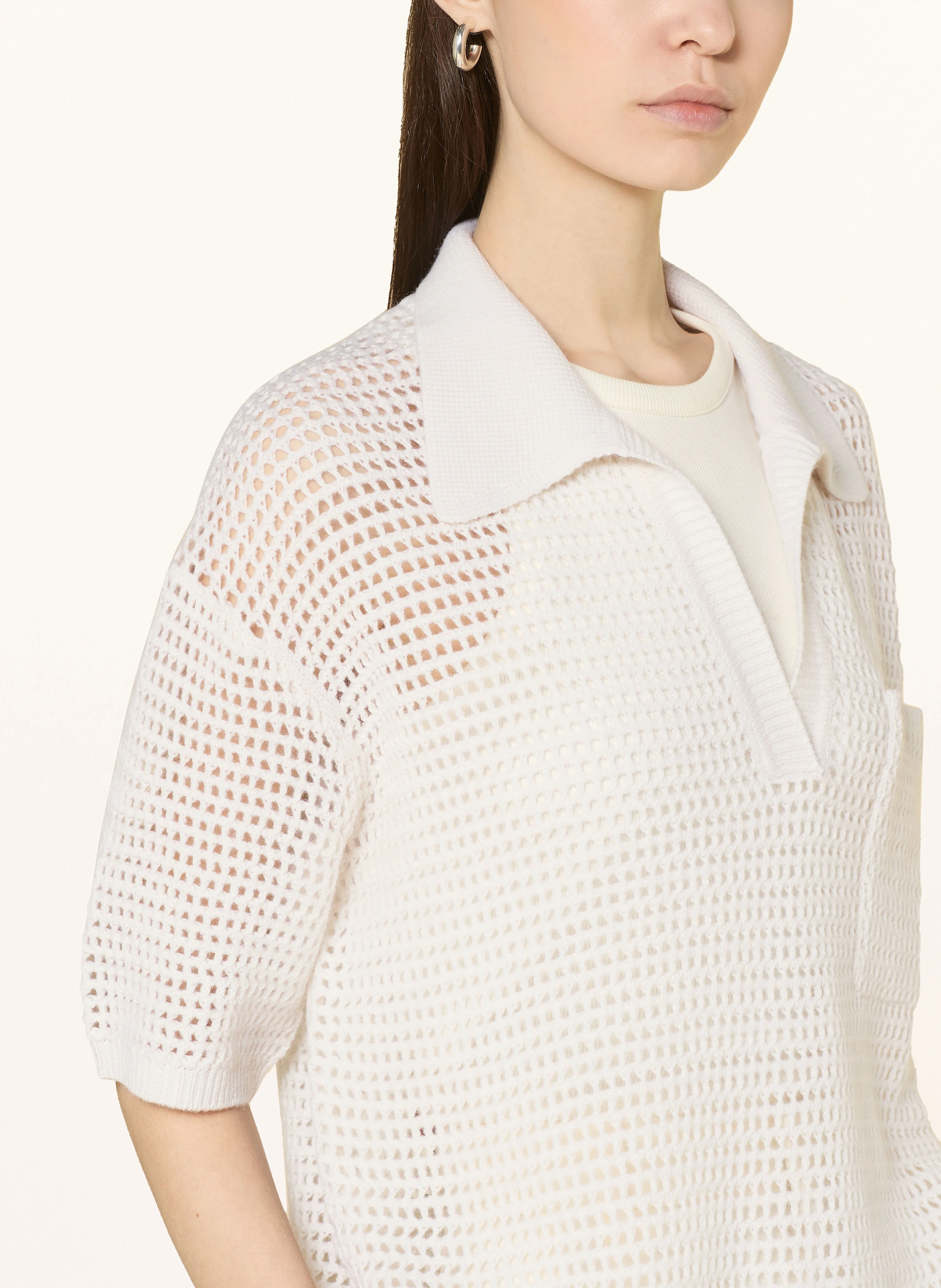 HERZEN'S ANGELEGENHEIT Strick-Poloshirt mit Cashmere