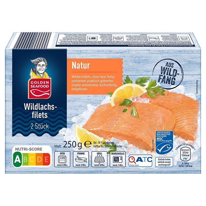 GOLDEN SEAFOOD Wildlachsfilets 250 g