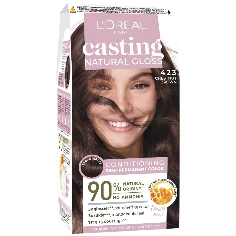 L'Oréal Paris Casting Natural Gloss - 423 Chestnut Brown
