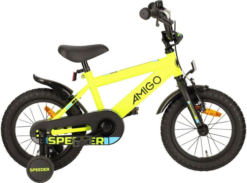AMIGO - Speeder - Jongensfiets - Geel/Zwart - 14 Inch