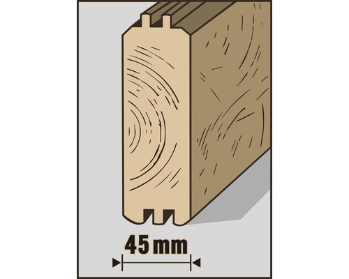 blokhut weka met vloer 380 x 320 cm naturel