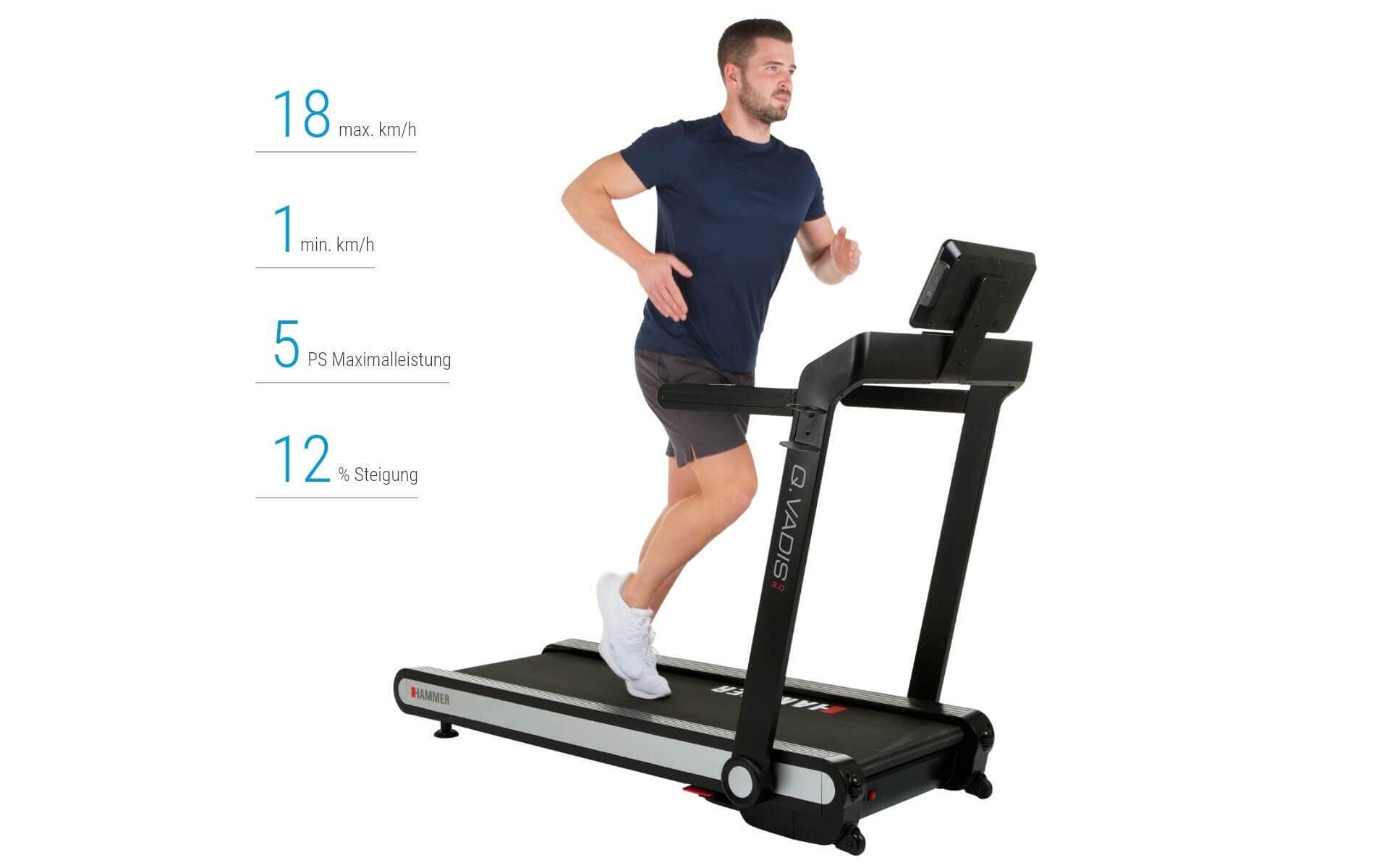 Laufband Q. Vadis 3.0<br>Modernes Laufband mit Tablet-Halterung