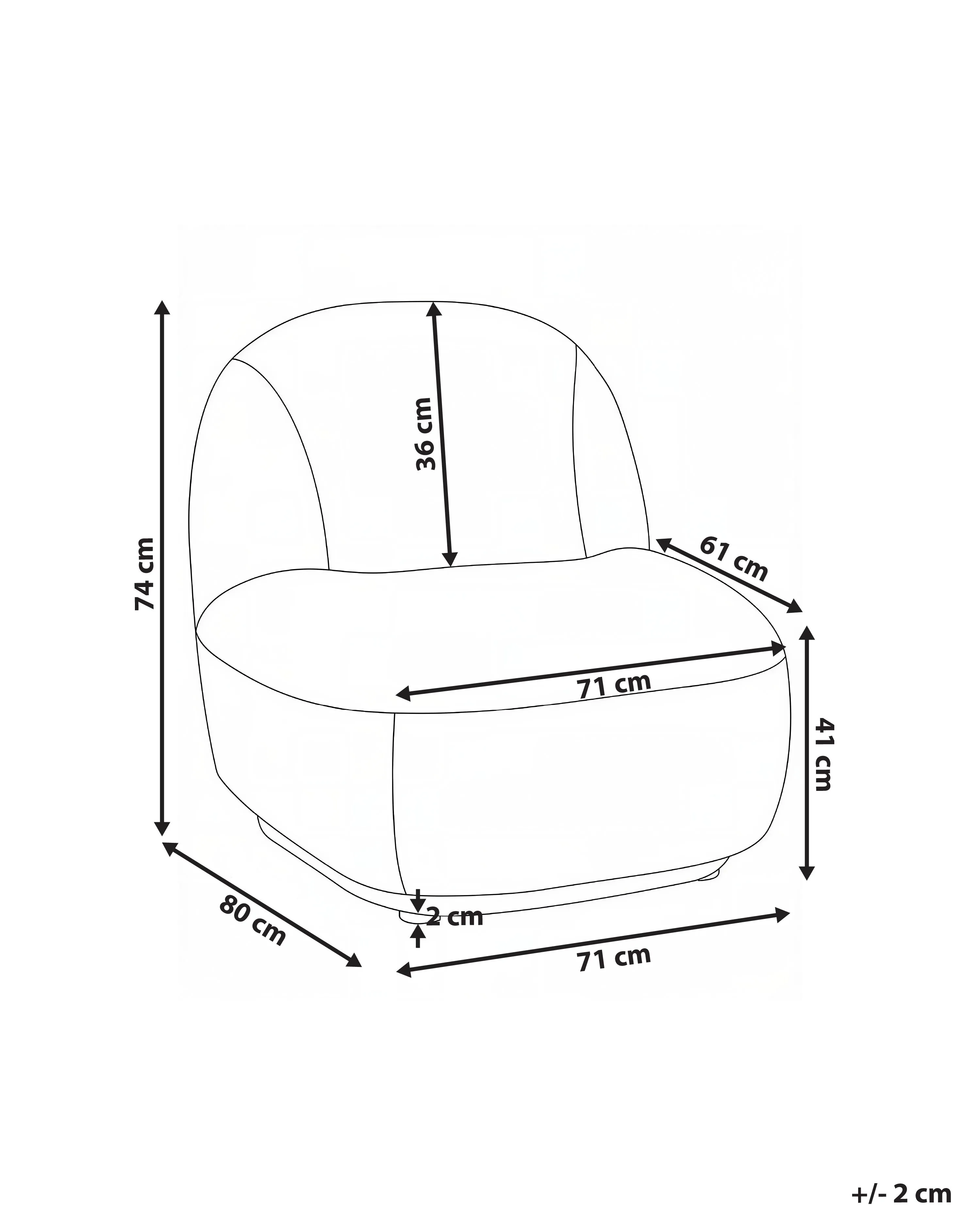 Fauteuil LOVBERG Stof Gebroken wit