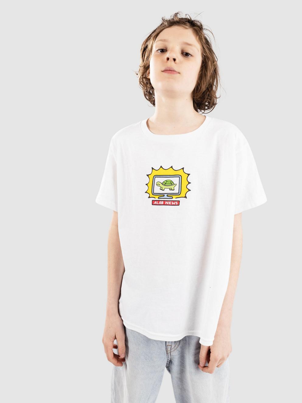 A.LAB Breaking News Kids T-Shirt white