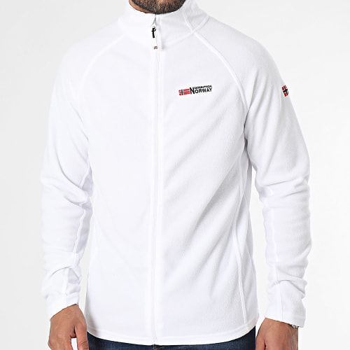 Sweat Zippé Polaire Blanc