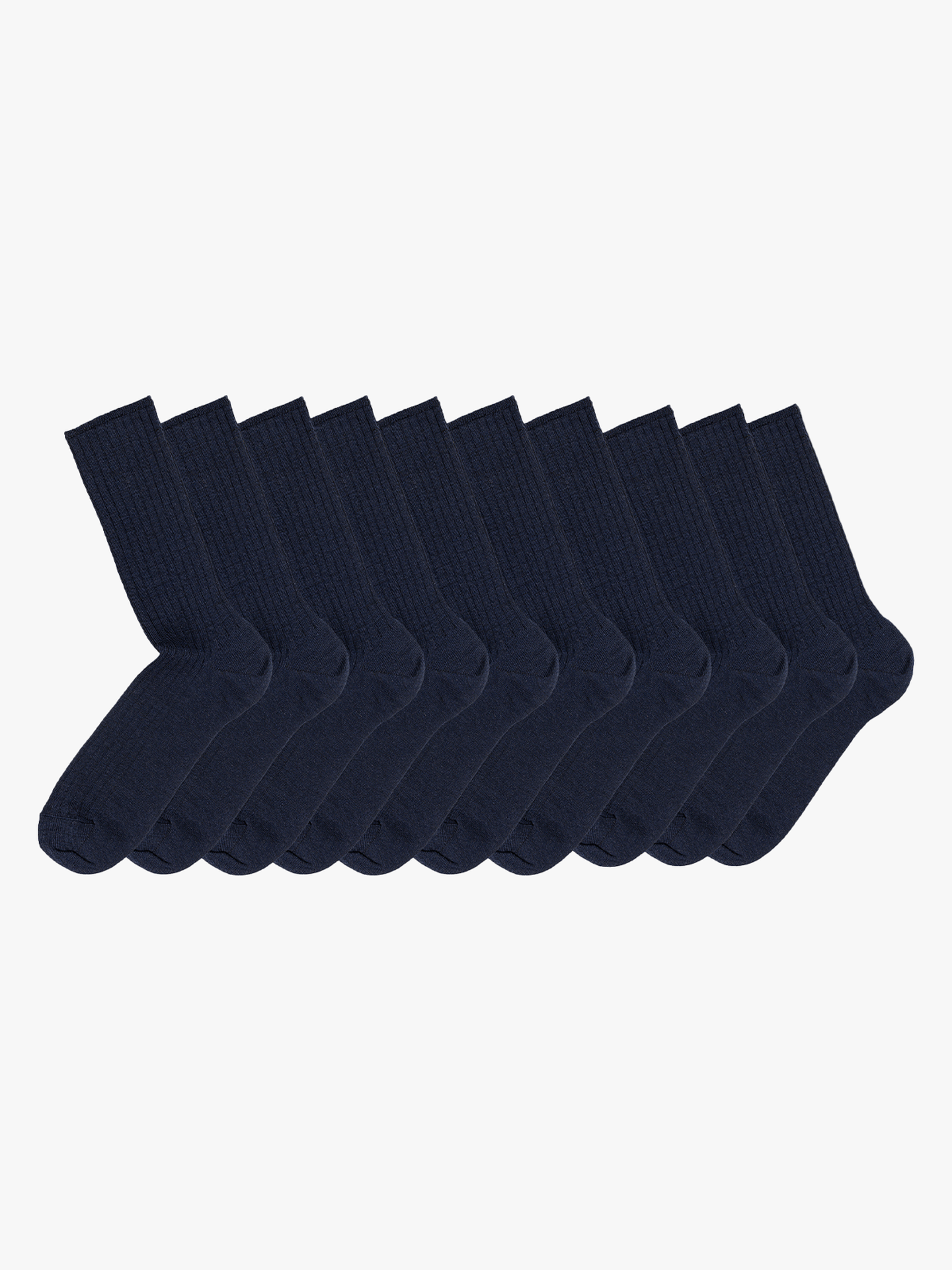 10-pakk Ull Rib Sokk Comfort Top
