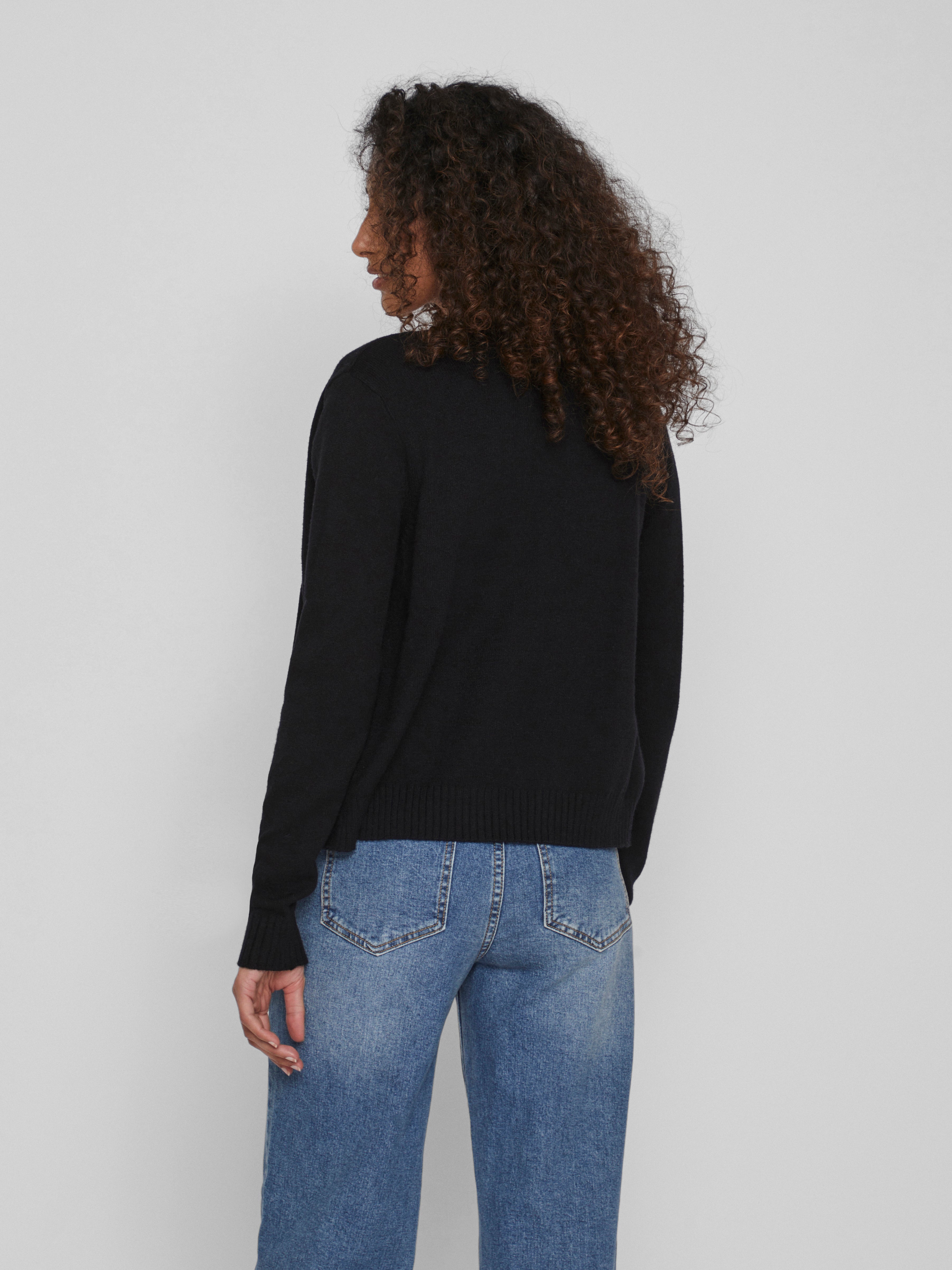 Vila  Viril Short L/S cardigan - sort