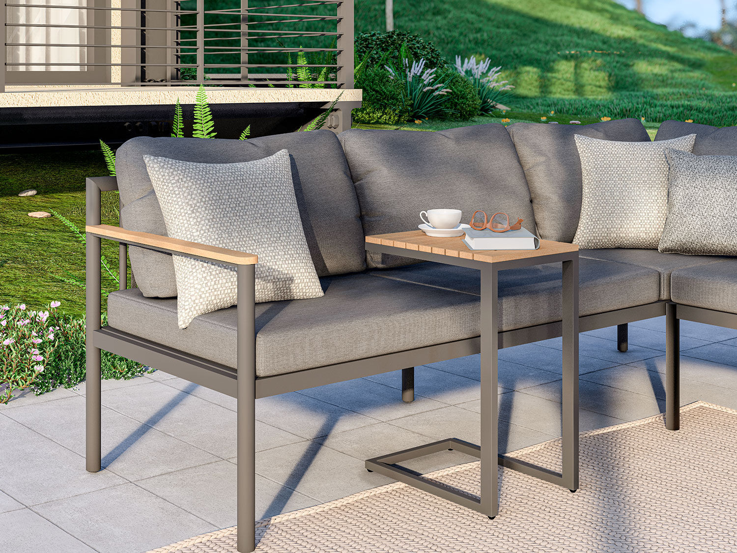 Eck-Lounge Julia mit Loungetisch