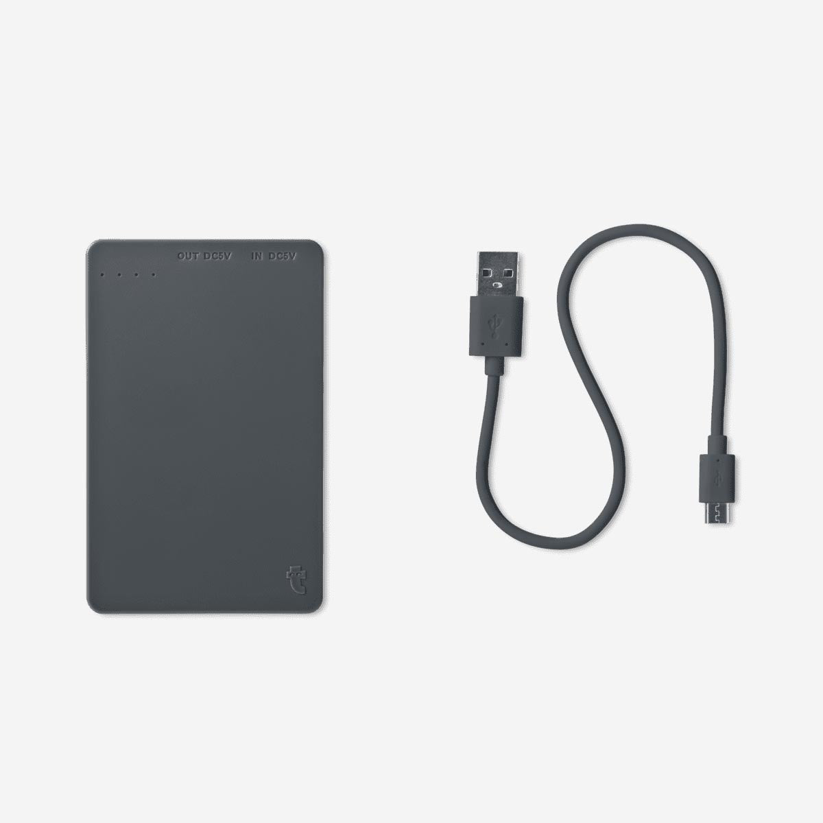 Grå powerbank - 4000 mAh