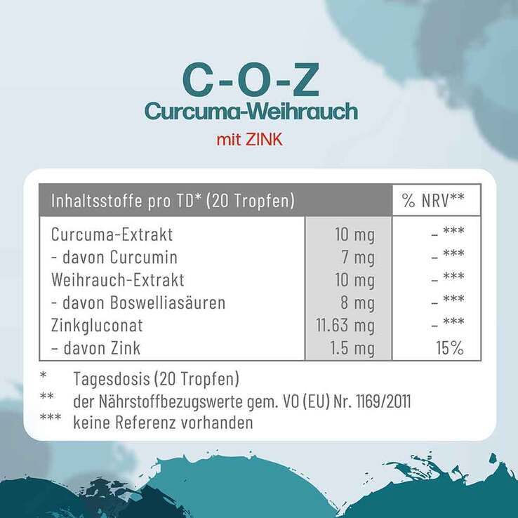 Curcuma-Weihrauch-Zink Tropfen zum Einnehmen, 30 ml