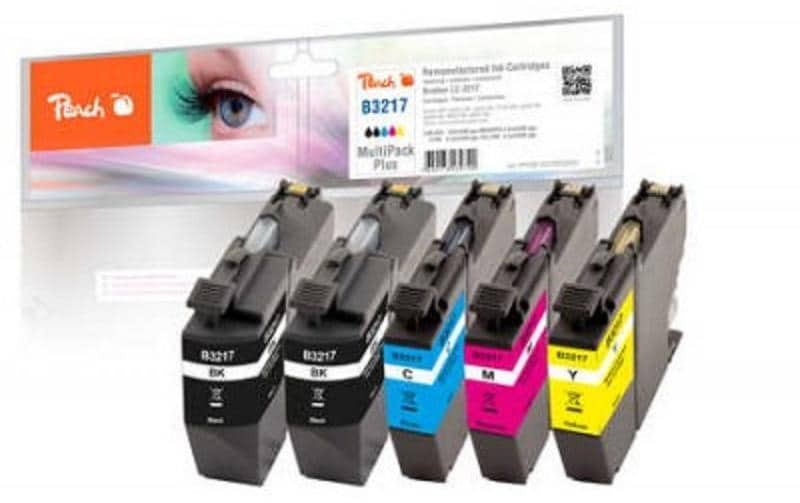 Tinte Brother LC-3217 2x BK, C, M, YDruckerpatronen: 2 x Schwarz, 1 x Cyan, 1x Magenta, 1x Gelb