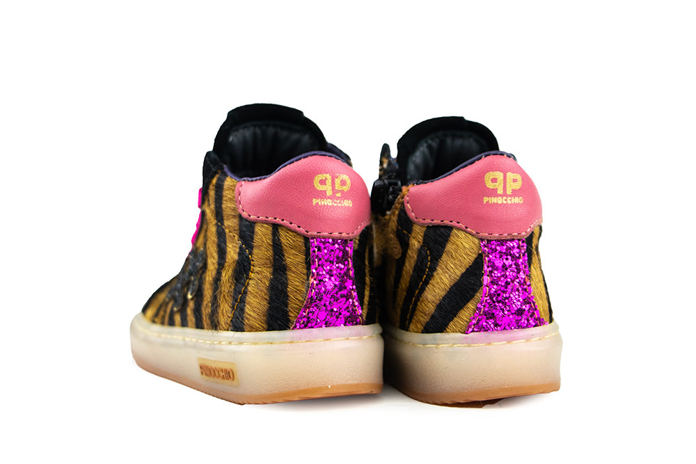 Pinocchio Hoge Sneaker Naturel Pink