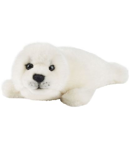 Living Nature Kuscheltier - 20x6 cm - Seehundwelpe - Off White