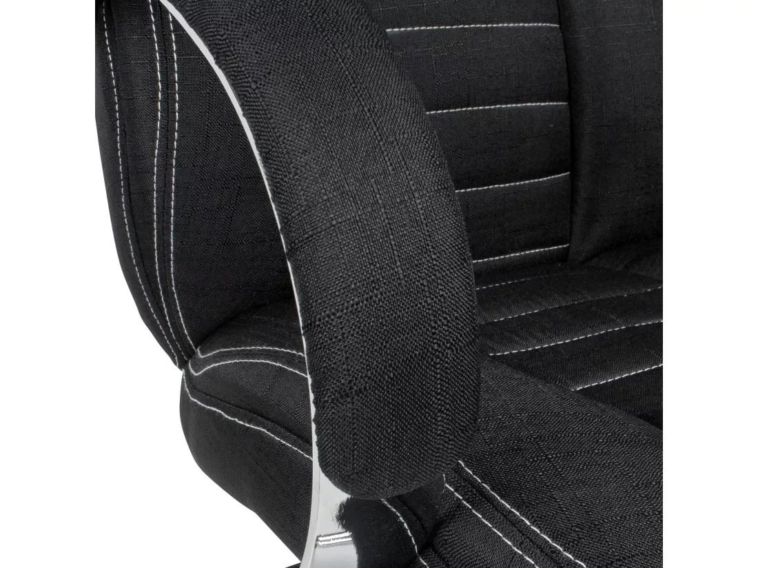 chaise pivotante tissu chaise de direction noir chaise de bureau look jeans 120kg