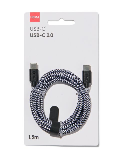 câble chargeur USB-C/USB-C 2.0 1.5m