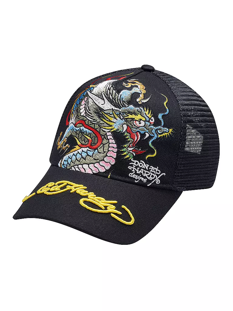 ED HARDY Kappe GIANT DRAGON  schwarz