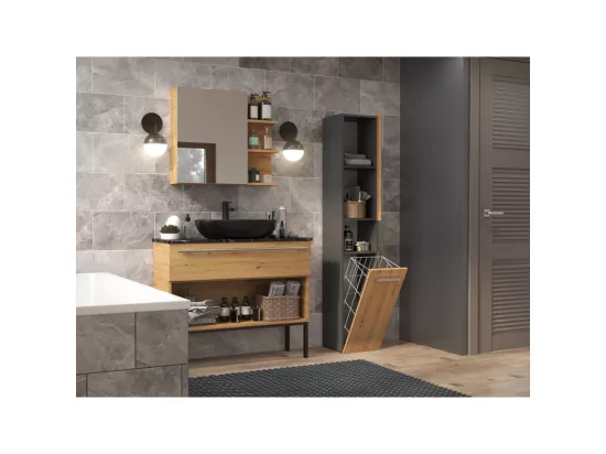 Etagère de salle de bains Nel III ANTHRACITE ARTISAN