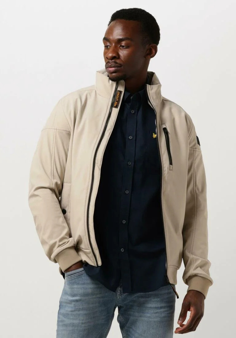 PME LEGEND beige pme legend jack bomber jacket skyglider softshell