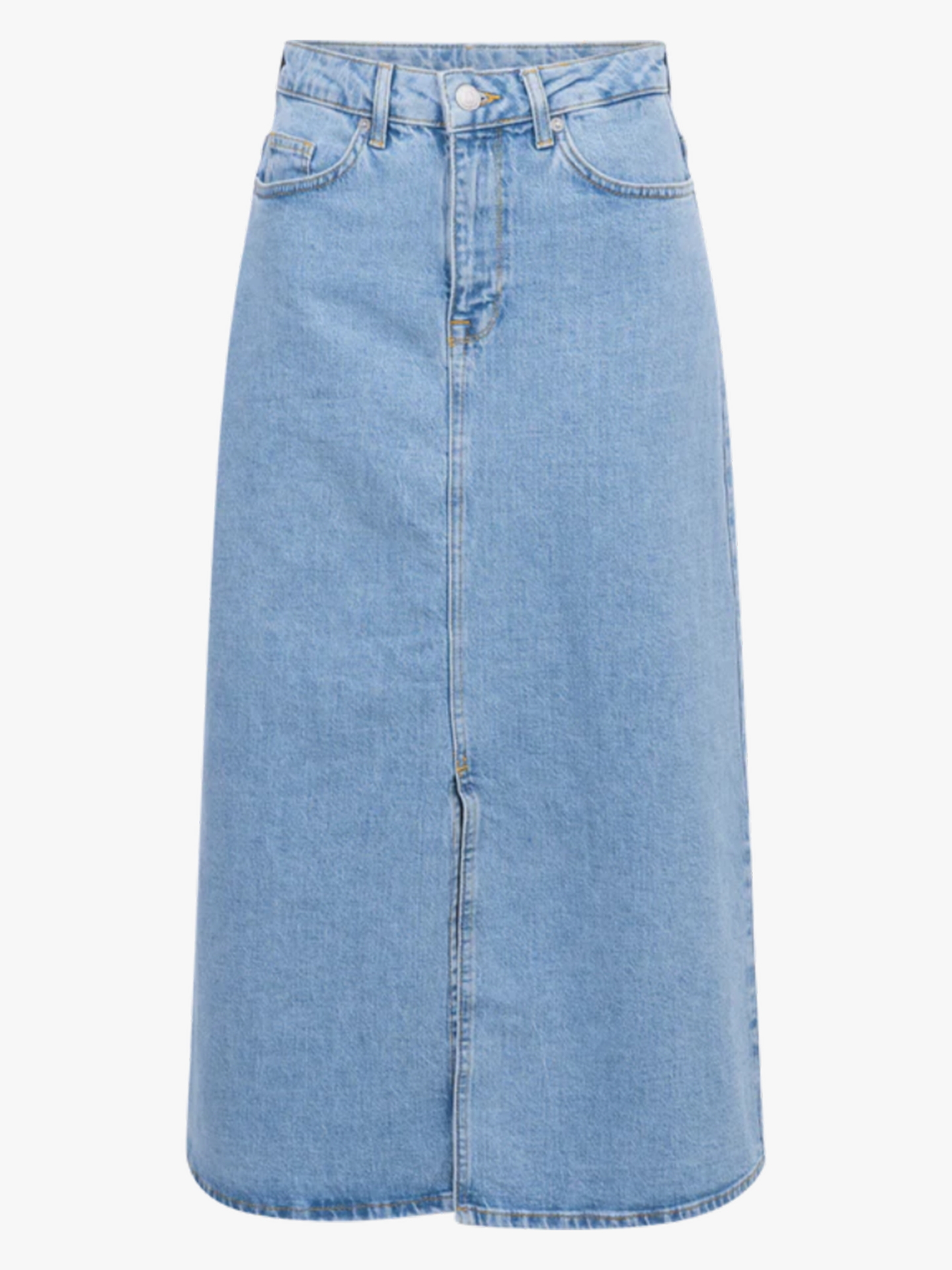 Krista-Gerda High Waist Light Blue Maxi Skirt