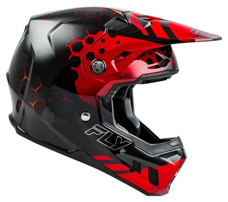 Casque intégral Fly Racing Fly Formula CC Tektonik Noir / Rouge / Orange