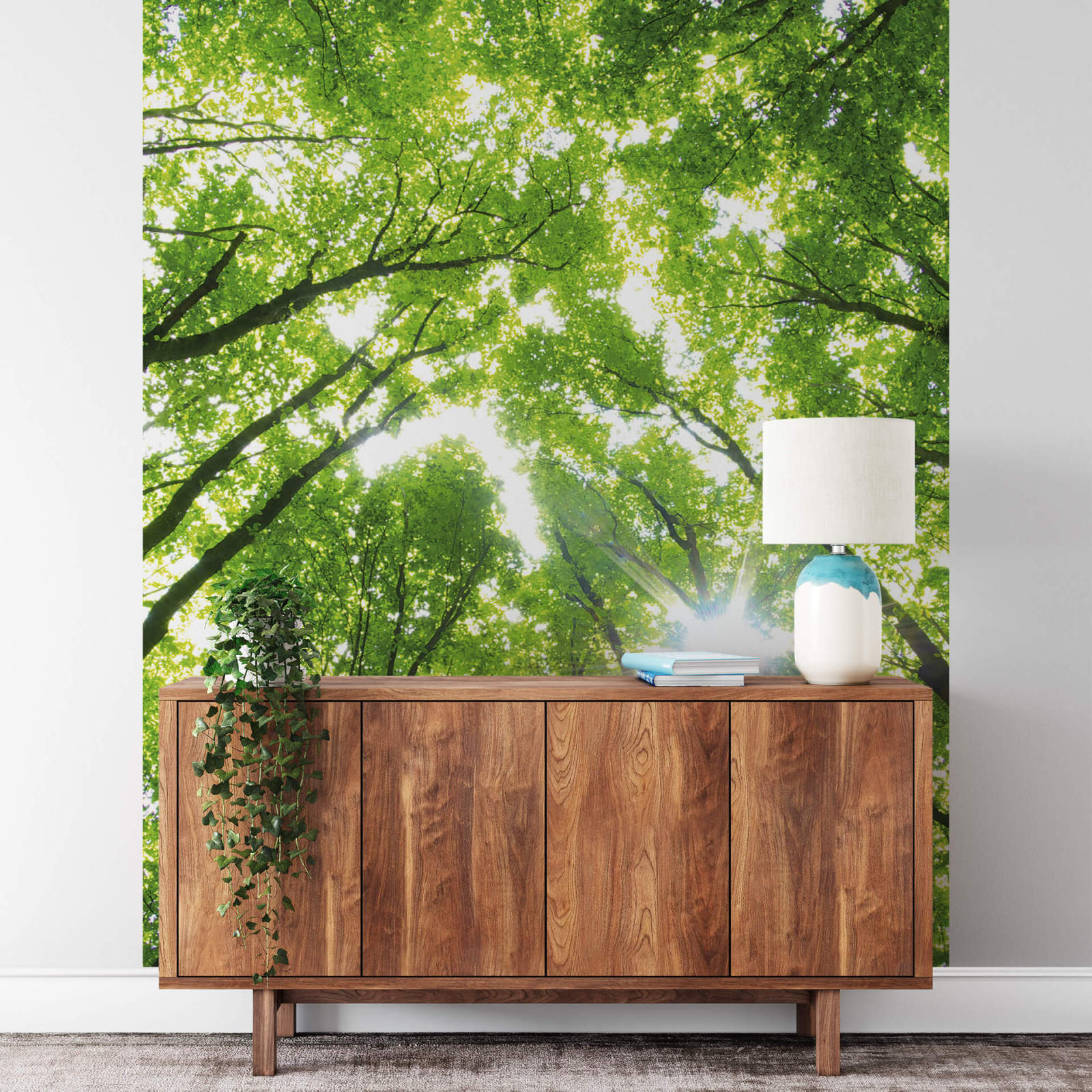 Fototapete DESIGNWALLS 2.0 - grün-braun - Wald - 2,6 Meter
